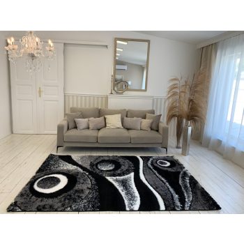 Fluffy 7379 sivý 3D shaggy koberec 40x70