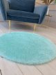 Dream okrúhly shaggy modrý koberec 100x100 cm