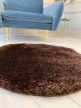 Dream okrúhly shaggy koberec hnedý 120x120 cm