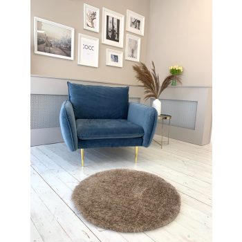 Dream okrúhly shaggy koberec béžový 120x120 cm