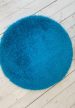 Dream okrúhly shaggy modrý koberec 160x160 cm