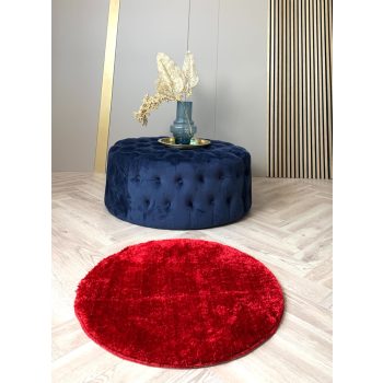 Supreme 2320 okrúhly červený, shaggy koberec 67x67 cm