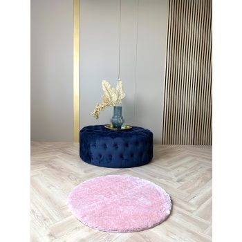 Supreme 2320 okrúhly ružový, shaggy koberec 67x67 cm