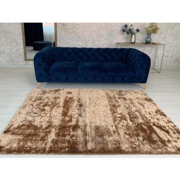 Supreme 2321 tmavohnedý, shaggy koberec 120x170 cm