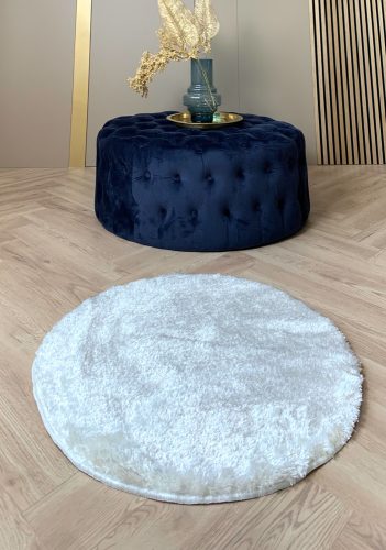 Supreme 2324 okrúhly biely, shaggy koberec 67x67 cm