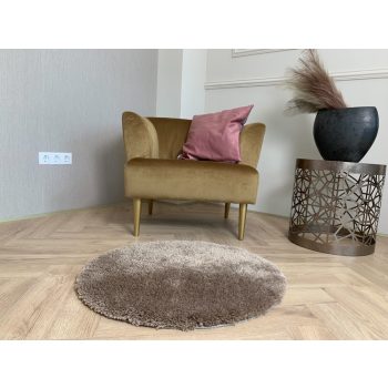 Heaven 2320 okrúhly koberec tmavohnedý 67x67