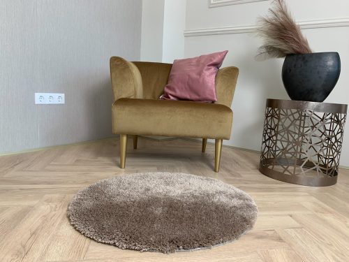 Heaven 2320 okrúhly koberec tmavohnedý 100x100