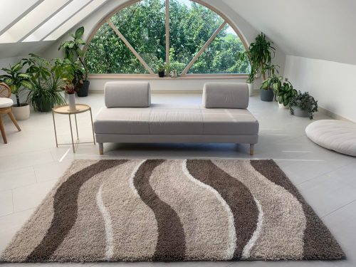 Chicago Shaggy 295  béžový koberec 60x110 cm