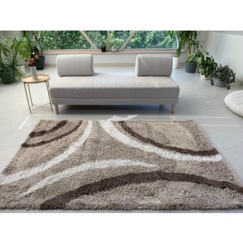 Chicago Shaggy 299 tmavobéžový koberec 80x250 cm