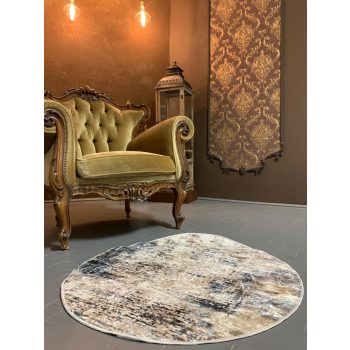 80x80 CM okrúhly krémový protišmykový koberec 