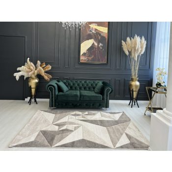 Rainbow 0101 hnedý-béžový koberec 120x170cm