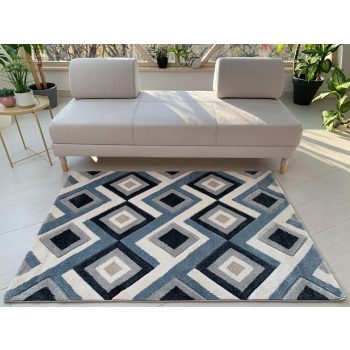 Rainbow 2404 modrý-sivý koberec 120x170cm