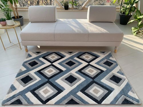 Rainbow 2404 modrý-sivý koberec 200x290cm