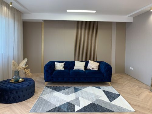 Madrid 2399 design modrý set kobercov 80 cm