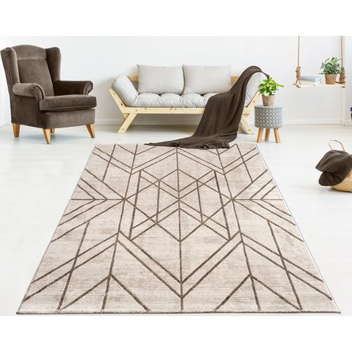 Pastuler 286A s moderným vzorom, béžový koberec 120x170 cm