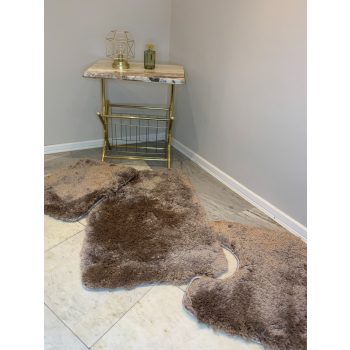   Heaven hnedý trojdielný kúpeľňový set kobercov 50x80 cm 