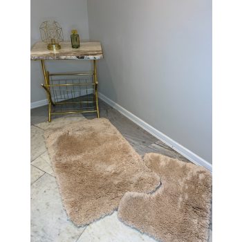   Heaven béžový dvojdielný kúpeľňový set kobercov 50x80 cm 