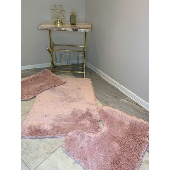   Heaven ružový trojdielný kúpeľňový set kobercov 50x80 cm 