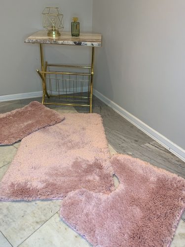 Heaven ružový trojdielný kúpeľňový set kobercov 50x80 cm 