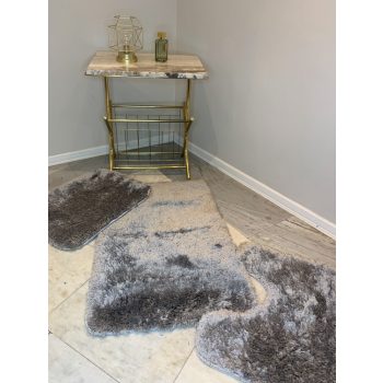   Heaven sivý trojdielný kúpeľňový set kobercov 50x80 cm 