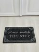 'Please watch the step' antracitová rohož na nečistoty 40x70 cm