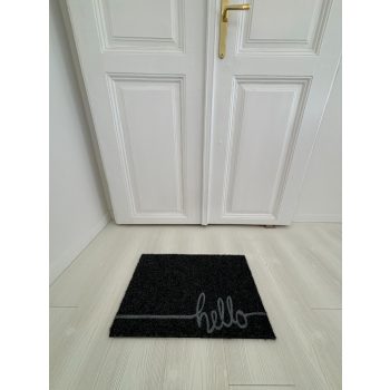 'Hello' čierna rohož na nečistoty 40x70 cm