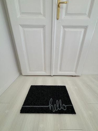 'Hello' čierna rohož na nečistoty 40x70 cm