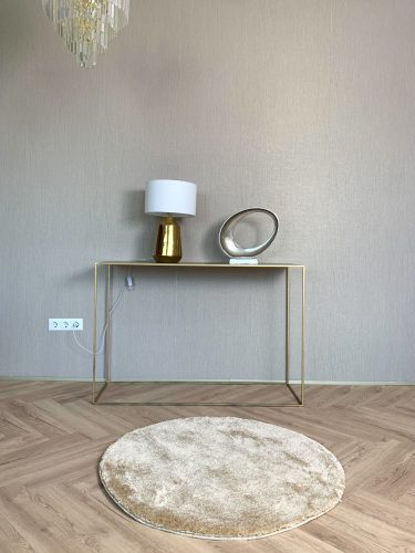 Stockholm mäkký okrúhly béžový shaggy koberec 67x67