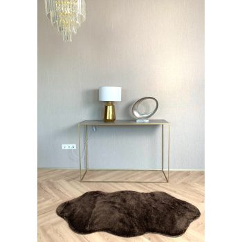 Stockholm mäkký oválny hnedý shaggy koberec 67x110