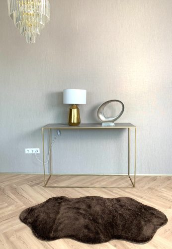 Stockholm mäkký oválny hnedý shaggy koberec 67x110