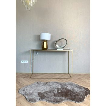 Stockholm mäkký oválny tmavosivý shaggy koberec 67x110