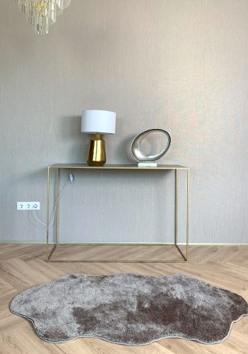 Stockholm mäkký oválny tmavosivý shaggy koberec 67x110