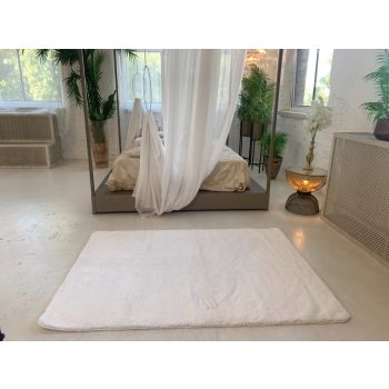 Stockholm mäkký biely shaggy koberec 67x220