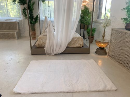 Stockholm mäkký biely shaggy koberec 67x220