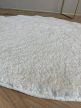 Stockholm mäkký okrúhly biely shaggy koberec 100x100
