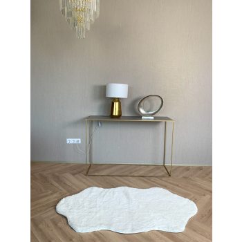 Stockholm mäkký oválny biely shaggy koberec 67x110