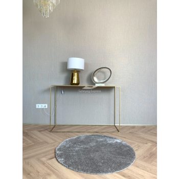 Stockholm mäkký okrúhly sivý shaggy koberec 67x67