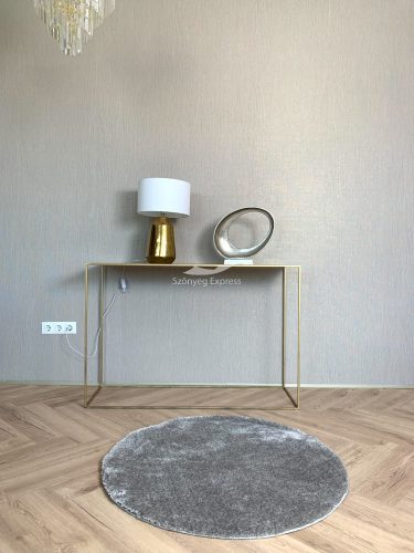 Stockholm mäkký okrúhly sivý shaggy koberec 67x67