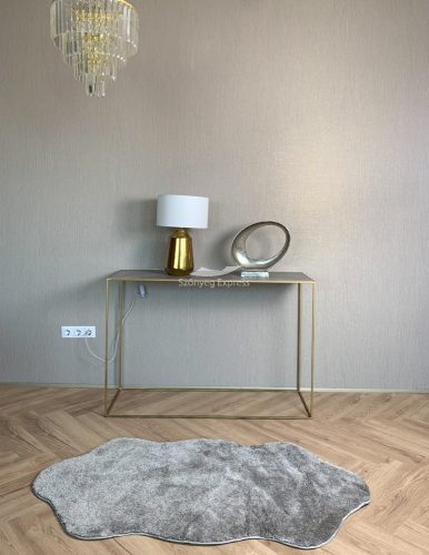 Stockholm mäkký oválny sivý shaggy koberec 67x110